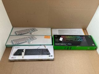 5 X ASSORTED KEYBOARDS TO INCLUDE RAZER HUNTSMAN V3 PRO ANALOG OPTICAL ESPORTS KEYBOARD: LOCATION - BR9