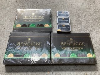 3 X BENDICKS MINT COLLECTIONS BBE: 09/24 TO INCLUDE PACK OF 3 BARKLEYS LIQUORICE MINTS BBE: 09/24: LOCATION - BR15