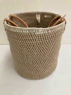 NKUKU INDRA LARGE BASKET IN NATURAL - RRP £125.00: LOCATION - BR1