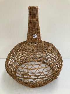 NKUKU BERU LARGE RATTAN LAMPSHADE IN NATURAL - RRP £195.00: LOCATION - BR1