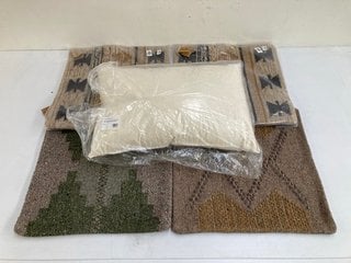 5 X ASSORTED NKUKU HOUSEHOLD ITEMS TO INCLUDE 2 X TUSSI AMI CUSHION COVERS IN MULTI: LOCATION - BR2