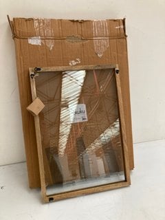 NKUKU INDU MANGO WOOD GLASS FRAME - SIZE 50 X 35CM - RRP £70.00: LOCATION - BR3