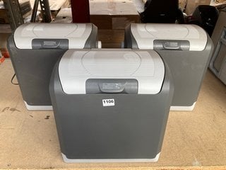 3 X SMALL ELECTRIC IN CAR COOL BOXES IN GREY: LOCATION - BR7