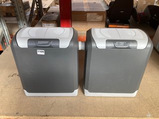 2 X SMALL ELECTRIC IN CAR COOL BOXES IN GREY: LOCATION - BR7