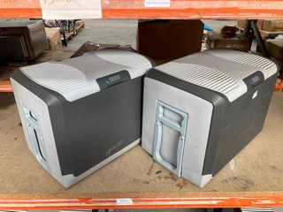 2 X LARGE ELECTRIC IN CAR COOL BOXES IN GREY: LOCATION - BR8