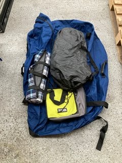 2 X ASSORTED ITEMS TO INCLUDE EXTRA LARGE HOLDALL BAG IN BLUE: LOCATION - BR9