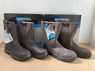 4 X ASSORTED NOVI PRO RIGGER SAFETY BOOTS TO INCLUDE SIZE UK 11 BOOTS: LOCATION - BR13