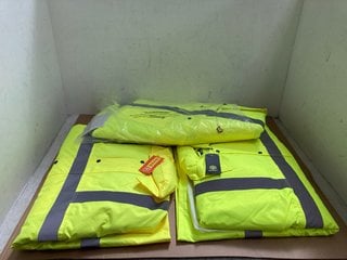 3 X ASSORTED SIZE BEESWIFT SAFETY HIGH VIS JACKETS TO INCLUDE YELLOW HIGH VIS IN M: LOCATION - BR13