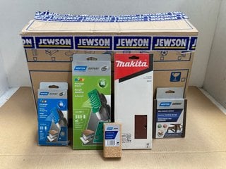 QTY OF ASSORTED ITEMS TO INCLUDE MAKITA SANDER PAPER SIZE 115 X 229MM: LOCATION - BR12