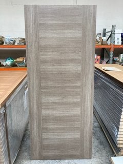 VICAIMA LIMITED NFR HC STANDARD INTERIOR DOOR IN GREY COCONUT WOOD FINISH : SIZE 1981 X 838 X 35MM - RRP £188: LOCATION - B3