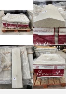 PALLET OF MARSHALLS PRECAST COPING SLABS IN OFF WHITE FINISH : EASY SLAB SIZE 600 X 140MM - 36 SLABS IN LOT - COMBINED RRP £306: LOCATION - B1 (KERBSIDE PALLET DELIVERY)