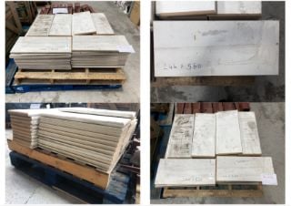 PALLET OF WINDOW BOARDS IN WHITE : SIZE 560 X 244 X 25MM: LOCATION - B2 (KERBSIDE PALLET DELIVERY)