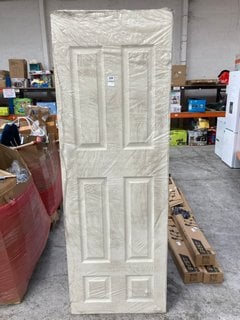 6 PANEL CREAM INTERIOR WOODEN DOOR RRP £86: LOCATION - B7