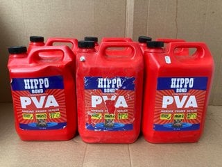 (COLLECTION ONLY) 6 X 5L HIPPO BOND CONCENTRATED PVA ADHESIVE (PLEASE NOTE: 18+YEARS ONLY. ID MAY BE REQUIRED): LOCATION - BR1