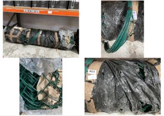 ROLL OF GREEN WIRE FENCING WITH WIRE FITTING CABLE: LOCATION - BR2