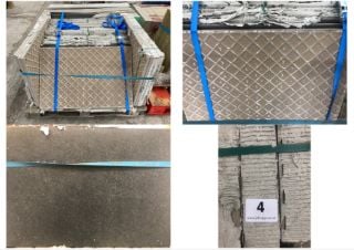 PALLET OF VITACER TECHSTONE STONE EFFECT CERAMIC TILES IN ANTHRACITE : SIZE 60 X 90CM PER TILE - 36 TILES IN LOT - COMBINED RRP £276: LOCATION - B1 (KERBSIDE PALLET DELIVERY)