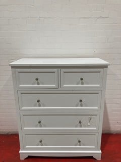 JULIAN BOWEN MAINE 5 DRAWER CHEST WHITE RRP £345