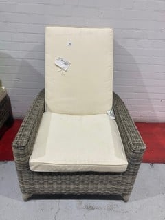 JOHN LEWIS RECLINING GARDEN CHAIR AND FOOTSTOOL RRP £500(00338057)