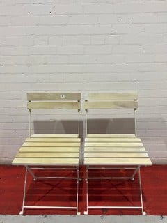 THE WHITE COMPANY 2 X OFF WHITE BISTRO STYLE CHAIRS RRP £199