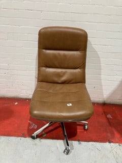 JOHN LEWIS RADCLIFFE OFFICE CHAIR PU VINYL TAN RRP £249 (003330994)