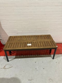 2X JOHN LEWIS METAL FRAMED WOODEN BENCH (00332248) RRP £300