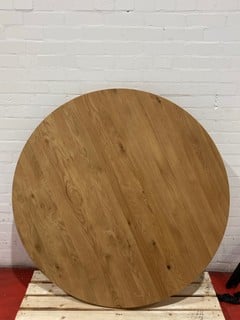 JOHN LEWIS OAK METAL FRAME ROUND DINING TABLE (003337818)