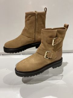 2 X AND/OR SHOES TO INCLUDE  RIVER SUEDE BOOTS BRLI (LIGHT BROWN) EUR 38 TOTAL RRP £129