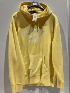 1X POLO RALPH LAUREN YELLOW LONG SLEEVE EAST HAMPTON HOODIE L RRP £109.50