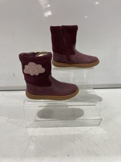 4 X CLARKS FLASH CLOUDY BERRY LEATHER BOOTS SIZES EUR 23 EUR 20 1/2 EUR 22 EUR 21 TOTAL RRP £192