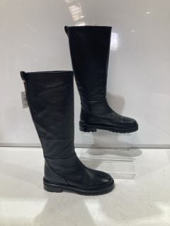 2 X JOHN LEWIS TUCKER LONG BOOTS BLACK LEATHER EUR 39 TOTAL RRP £318