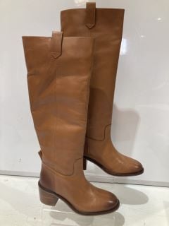 2 X JOHN LEWIS AND/OR SADDLE LONG BOOTS BROWN TAN SIZE 5 TOTAL RRP £318