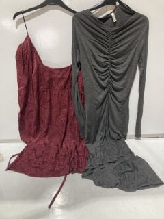 QTY OF ASSORTED CLOTHING TO INCLUDE NOBODY'S CHILD SIZE 6 VALENTINA DRESS BURGUNDY TOTAL RRP £500