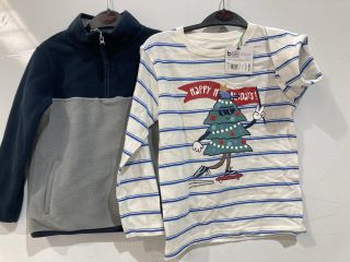 QTY OF ASSORTED CLOTHING TO INCLUDE ANYDAY JOHN LEWIS TULIP SWEAT DRESS BLUE AGE 11 YEARS TOTAL RRP £118