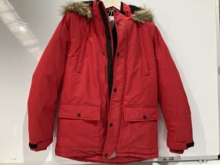 QTY OF ASSORTED CLOTHING TO INCLUDE JOHN LEWIS CORE PARKA RED COAT AGE 14 YEARS TOTAL RRP £125