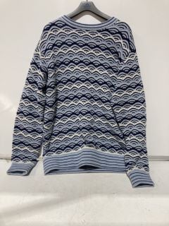 1 X DEUS CUSTOMS SWEATER BLUE TOTAL RRP £180