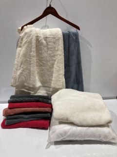 1 X BOX OF ASSORTED JOHN LEWIS TOWELS