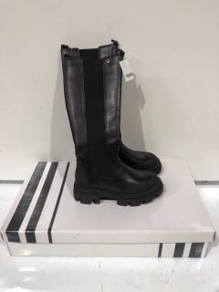 JOHN LEWIS PARSON BLACK LEATHER LONG BOOTS SIZE 5 RRP £107