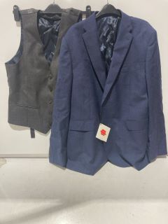 1 X BOX OF ASSORTED WAISTCOATS AND BLAZERS  ASSORTMENT OF SIZES TOTAL RRP £950