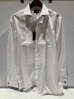 2 X JOHN LEWIS MARCELLA SLIM FIT WHITE SHIRT 37CM AND JOHN LEWIS NARROW PLEAT POINT WHITE SHIRT 43CM TOTAL RRP £90