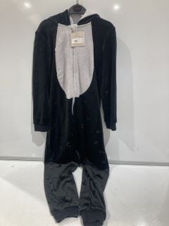 5 X JOHN LEWIS BLACK CAT FLEECE ONESIE AGES 7 & 8  9 & 12 YEARS TOTAL RRP £127