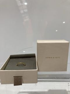 3 X ASTRID & MIYU NAVETTE CRYSTAL BAND SIZE L GOLD AND ASTRID & MIYU TENNIS CHAIN NECKLACE GOLD TOTAL RRP £230