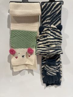 QTY OF JOHN LEWIS BEAR SCARF AND ZEBRA SET TOTAL RRP £99.5