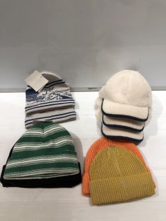 BOX OF ASSORTED JOHN LEWIS BEANIES CAP SIZE 6-8 YEARS TOTAL RRP £70