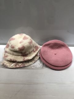 BOX OF ASSORTED JOHN LEWIS PINK BERET PKMI SIZE 6-8 YEARS TOTAL RRP £50