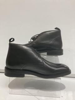 2  X JOHN LEWIS LEATHER CHUKKA BOOT LEATHER SIZE 7 / 7  BLACK  TO INCLUDE  JOHN LEWIS  FORMAL LACE UP BOOT LEATHER UK SIZE 12 TOTAL  RRP £120