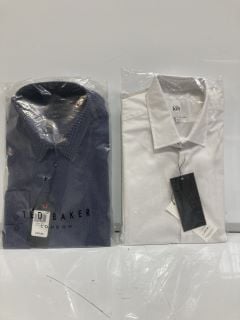 BOX OF ASSORTED ITEMS TO INC TED BAKER  DUDDON CORE STEEL  SHIRT NA BLNV  SIZE 16R RRP £80