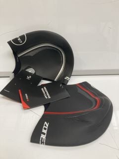 BOX OF ASSORTED ITEMS TO INC ZONE3 NEOPRENE SWIM HAT BLACK/RED SIZE L RRP £60