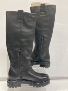 2 X JOHN LEWIS TABIE LONG BOOT BLACK SIZE  UK 37 & 38  TOTAL RRP £150