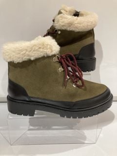 JOHN LEWIS ZAYN BOOT KHAKI SIZE C5   TO INCLUDE   JOHN LEWIS  HIKR WARMTH BOOT GREEN KHAKI  SIZE UK 38  AND  JOHN LEWIS TAN BOOT SIZE UK 35  TOTAL RRP £150