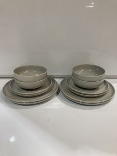 JOHN LEWIS  CRAFT 12 PC SET GREY PLATE RRP £70